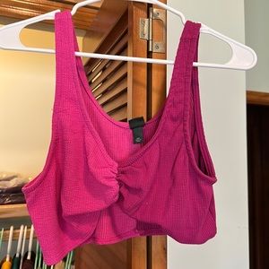 Two toned cropped tank top